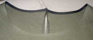 Bias Binding Top Stitched Along Neckline