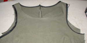 Bias Binding Top Stitched At Neckline