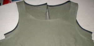 Bias Tape Top-Stitched at Armhole Curves