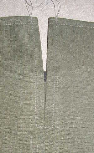 Top-Stitching at Top Center Back Opening
