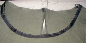 Bias Binding Attached to Right Side of Neckline