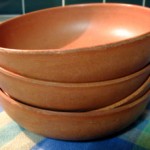 Four Wooden Bowls