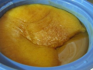 end of cooking, the glycerin is pooled on top