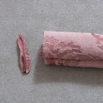 Turn ties to right side, clip off sewn short end