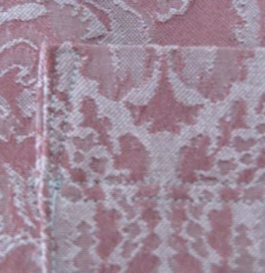 Close up of triangle stitching in top corners