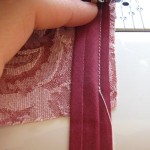 At corners, stop stiching 1/4" before