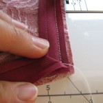 Fold bias tape down to make a right angle