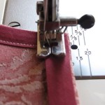 At corners, pivot and keep stitching