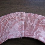 Stitched down raw edge - from the right side