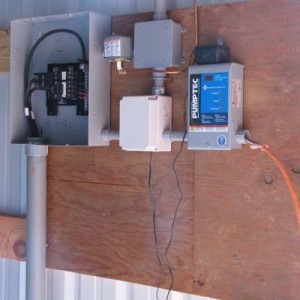 The controls for the water system